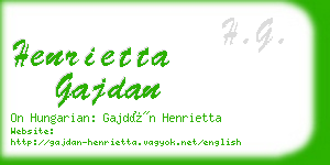 henrietta gajdan business card